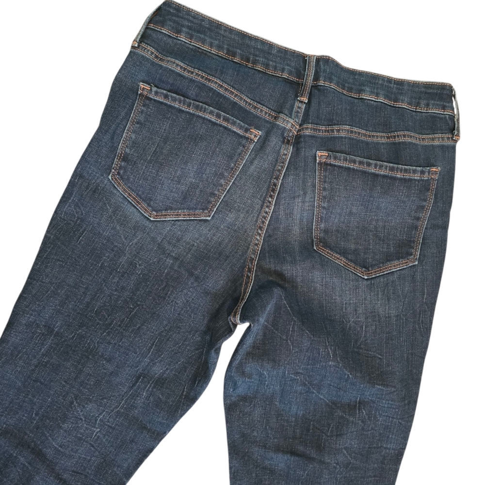 Old Navy Size 12 Rockstar Super Skinny Mid-Rise Distressed Blue Denim Jeans - Picture 5 of 8